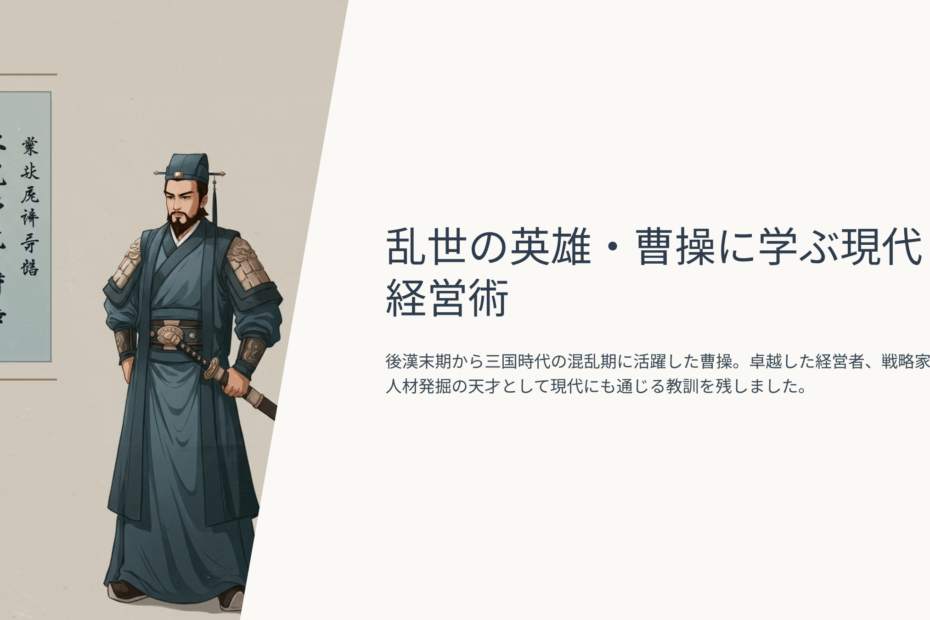 乱世の英雄・曹操に学ぶ現代経営術：戦略思考と人材発掘の極意