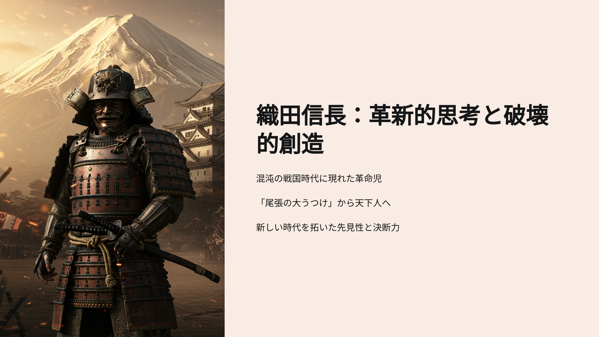 戦国の風雲児・織田信長入門：尾張が生んだ革新的思考と既成概念の破壊者