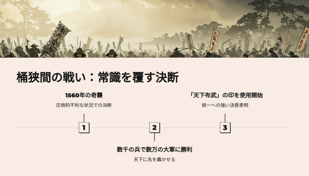 桶狭間の戦い:常識を覆した短期決断力