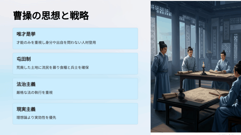 思想・戦略・価値観:現実主義と才能主義